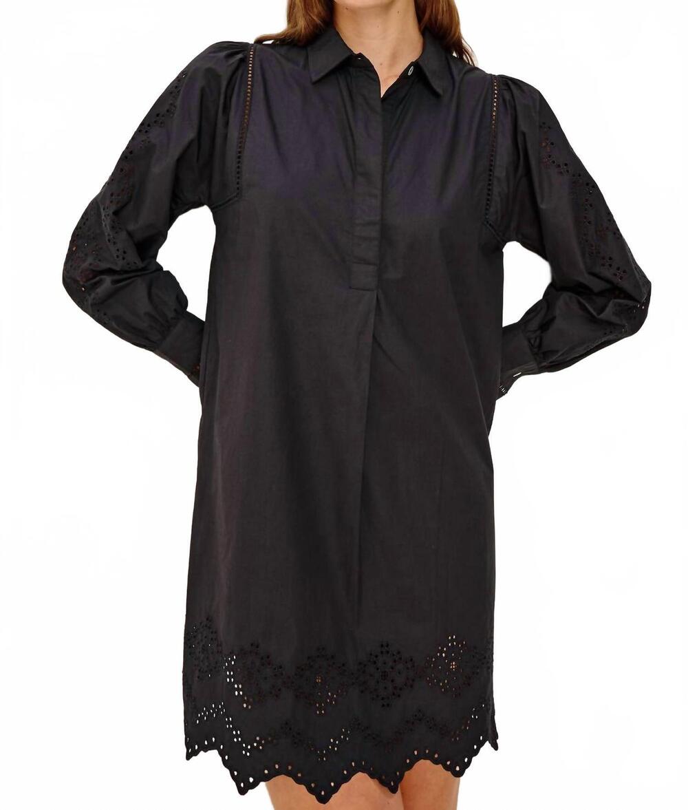 NEW RAILS fernanda mini dress in black eyelet